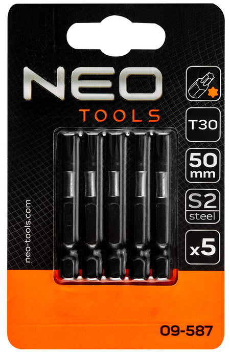 Rázové bity S2, 50 mm, T30 - 5 ks. od NEO TOOLS nájdeš na naravis.sk