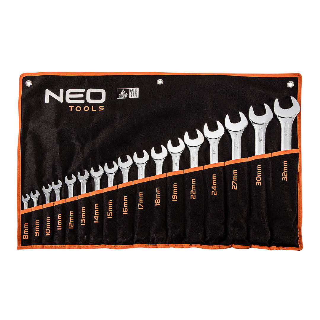 Ploché-očkové kľúče 8-32 mm, súprava 17 ks od NEO TOOLS nájdeš na naravis.sk
