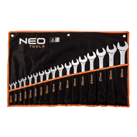 Ploché-očkové kľúče 8-32 mm, súprava 17 ks od NEO TOOLS nájdeš na naravis.sk