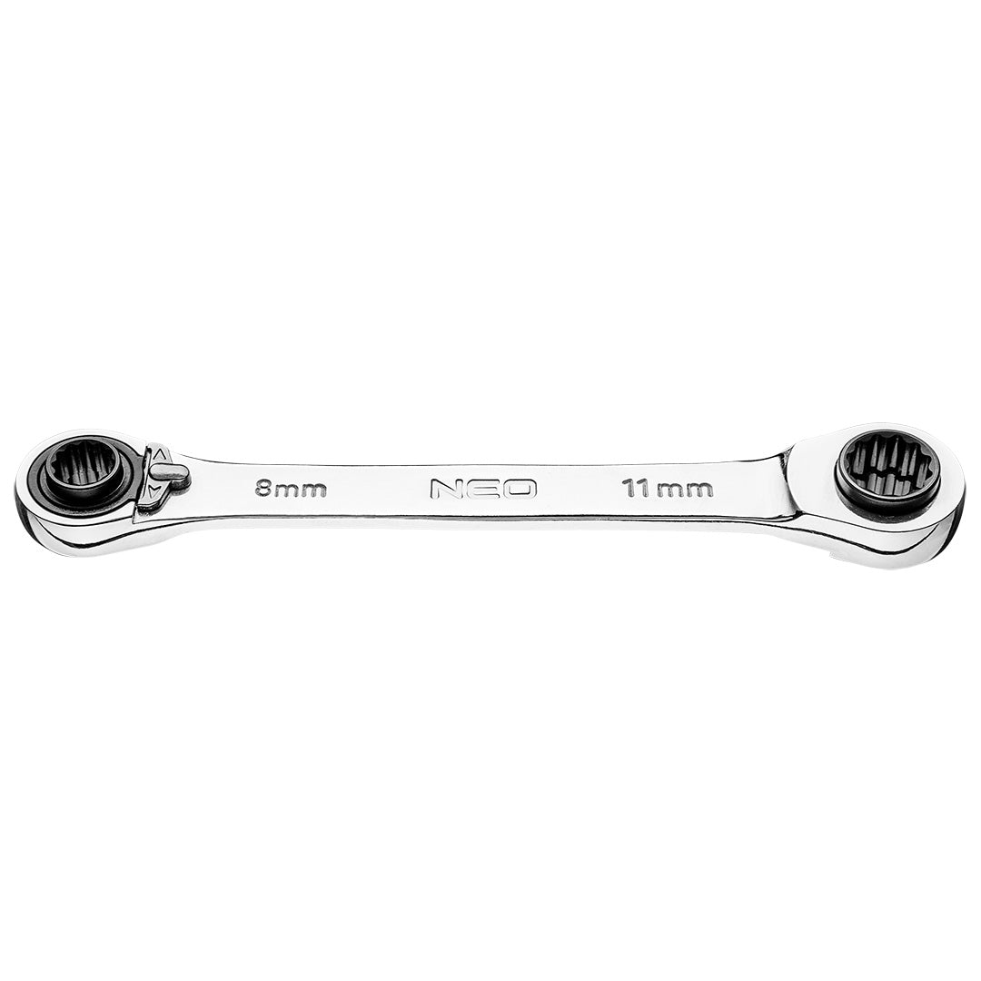 Kľúč s račňou 4 v 1, 8 x 9 mm +10 x 11 mm od NEO TOOLS nájdeš na naravis.sk