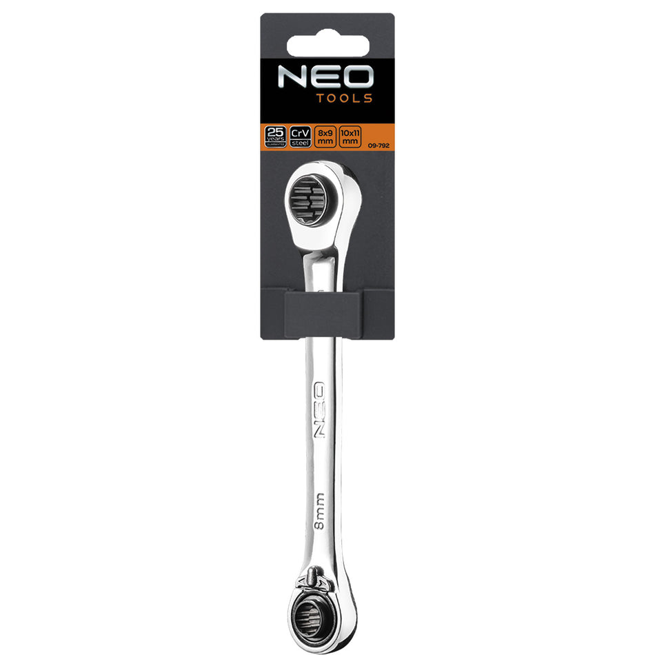 Kľúč s račňou 4 v 1, 8 x 9 mm +10 x 11 mm od NEO TOOLS nájdeš na naravis.sk