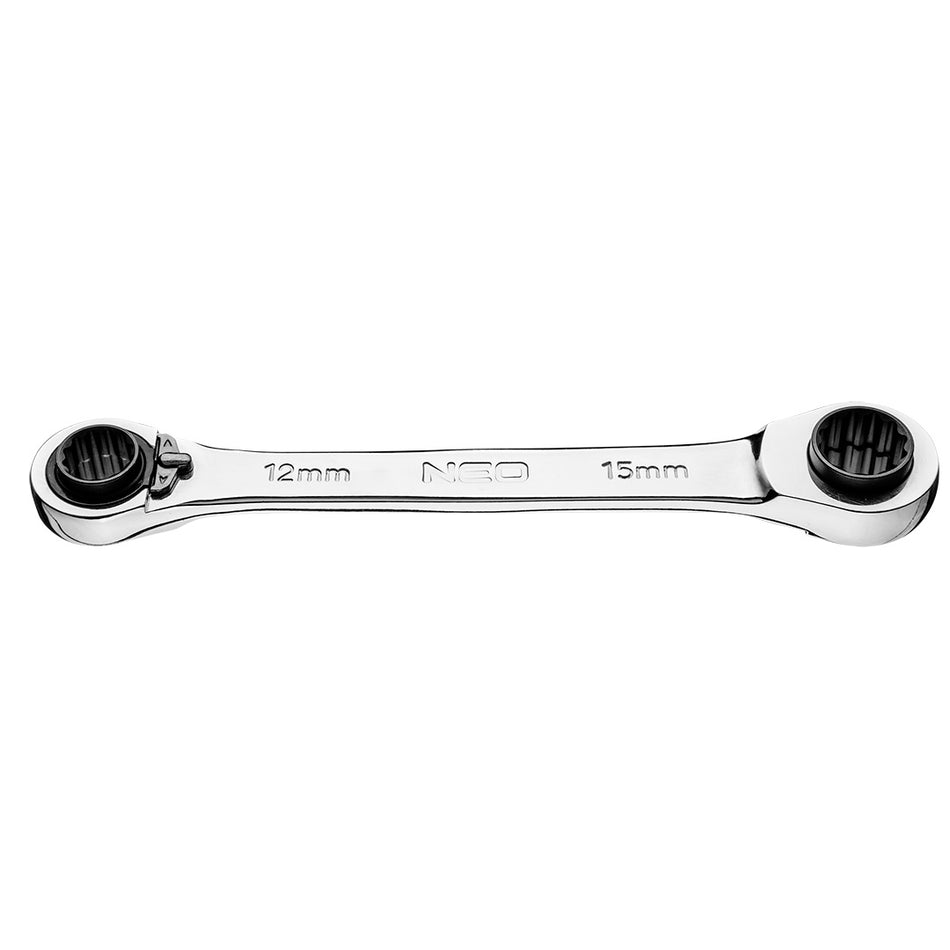 Kľúč s račňou 4 v 1, 12 x 13 mm +14 x 15 mm od NEO TOOLS nájdeš na naravis.sk