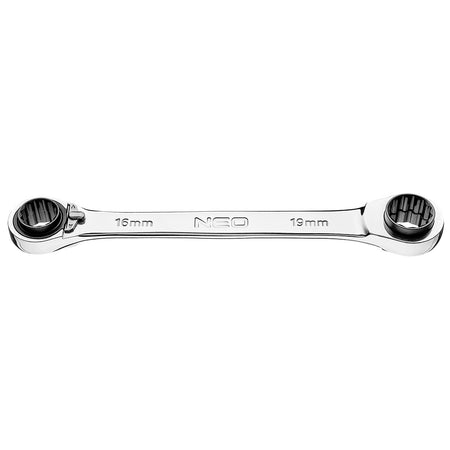 Kľúč s račňou 4 v 1, 16 x 17 mm +18 x 19 mm od NEO TOOLS nájdeš na naravis.sk