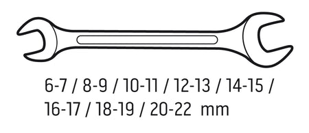 Kľúčematicové otvorené 6-22 mm, 8 ks od NEO TOOLS nájdeš na naravis.sk