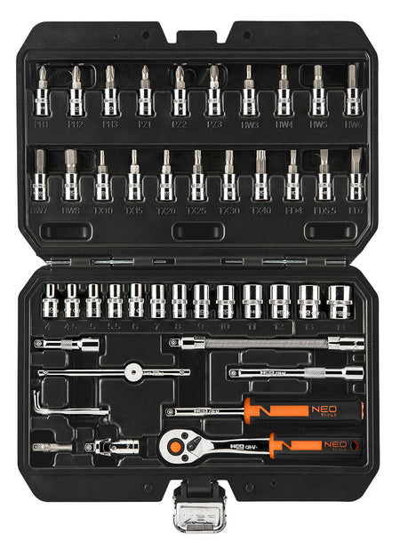 Sada nástrčných kľúčov 1/4", 46 kusov, CrV od NEO TOOLS nájdeš na naravis.sk