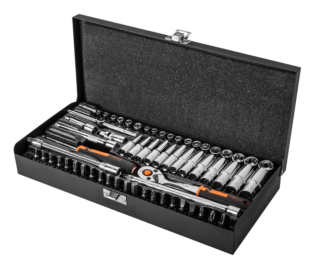 Sada nástrčných kľúčov 1/4", 63 kusov, CrV od NEO TOOLS nájdeš na naravis.sk
