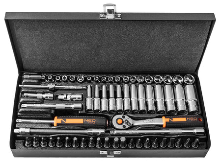 Sada nástrčných kľúčov 1/4", 63 kusov, CrV od NEO TOOLS nájdeš na naravis.sk