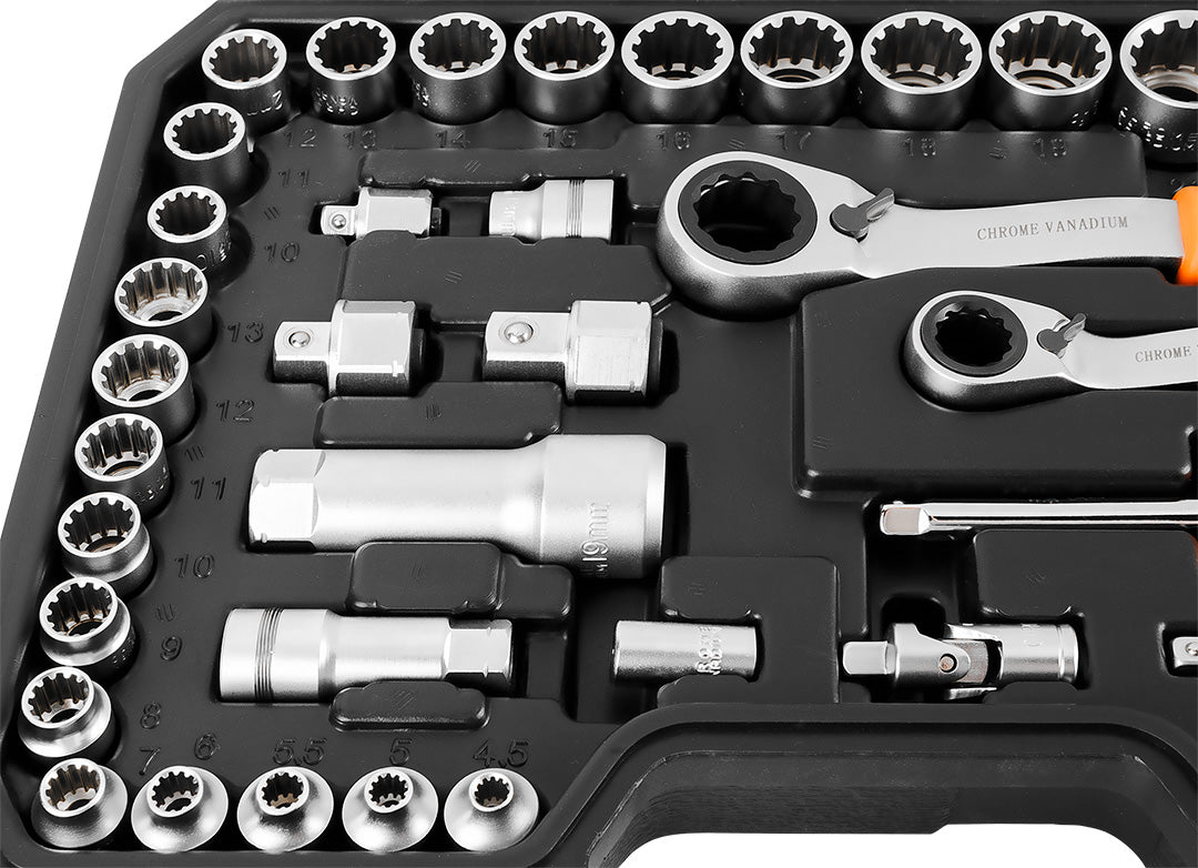 Sada priechodných nástrčných hlavíc 1/4", 3/8", 46 kusov, CrV od NEO TOOLS nájdeš na naravis.sk