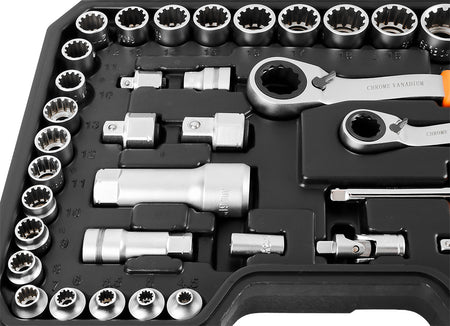 Sada priechodných nástrčných hlavíc 1/4", 3/8", 46 kusov, CrV od NEO TOOLS nájdeš na naravis.sk