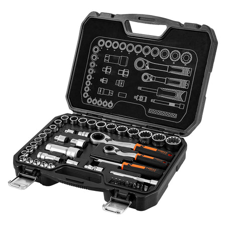 Sada priechodných nástrčných hlavíc 1/4", 3/8", 46 kusov, CrV od NEO TOOLS nájdeš na naravis.sk