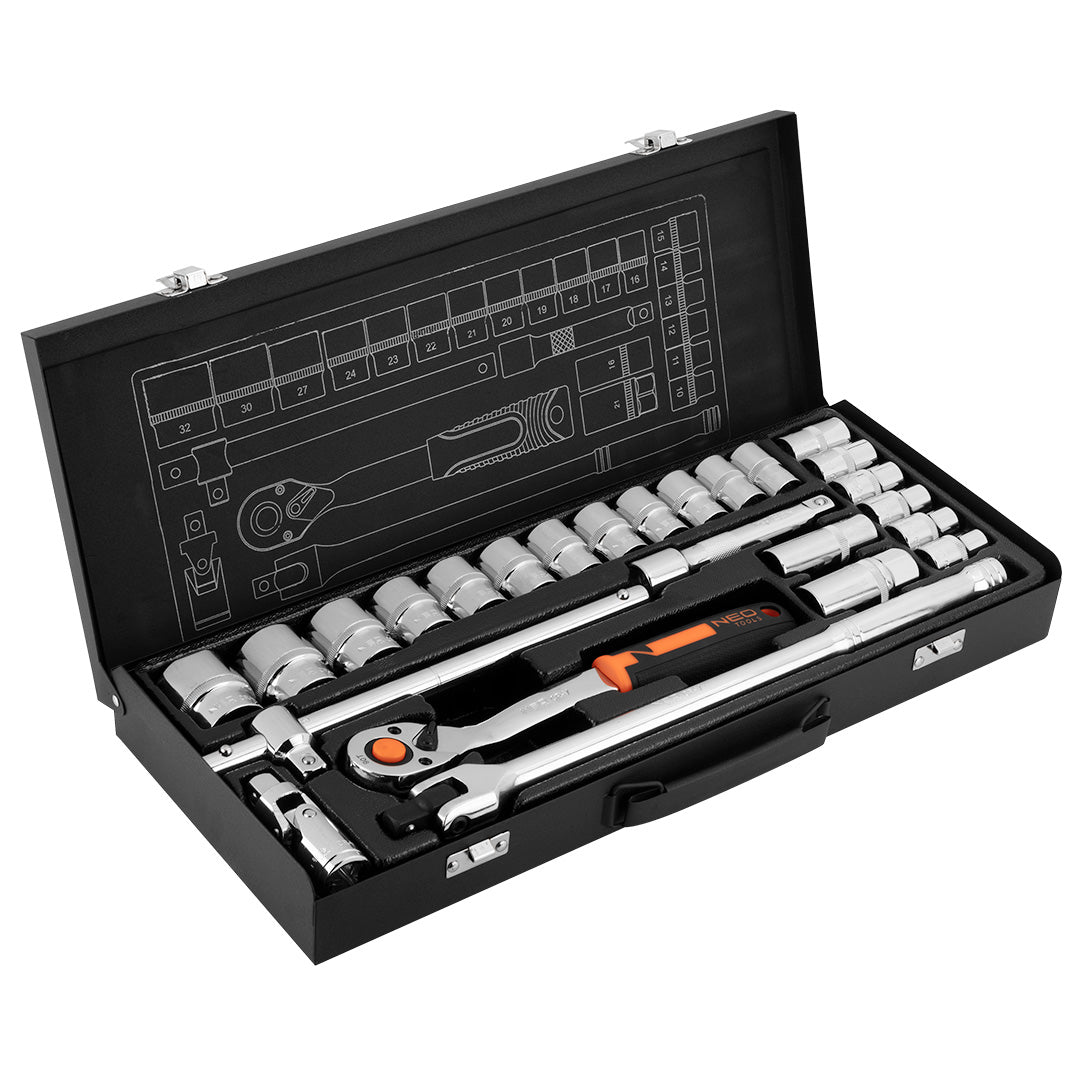 Sada nástrčných kľúčov 1/2", 25 kusov, CrV od NEO TOOLS nájdeš na naravis.sk