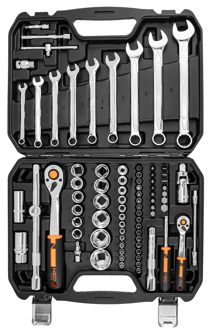 Sada nástrčných kľúčov 1/2", 1/4", 82 kusov, CrV, ECO od NEO TOOLS nájdeš na naravis.sk