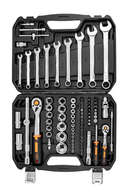 Sada nástrčných kľúčov 1/2", 1/4", 82 kusov, CrV od NEO TOOLS nájdeš na naravis.sk
