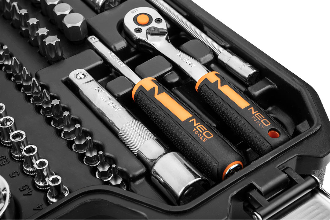 Sada nástrčných kľúčov 1/2", 1/4", 82 kusov, CrV od NEO TOOLS nájdeš na naravis.sk
