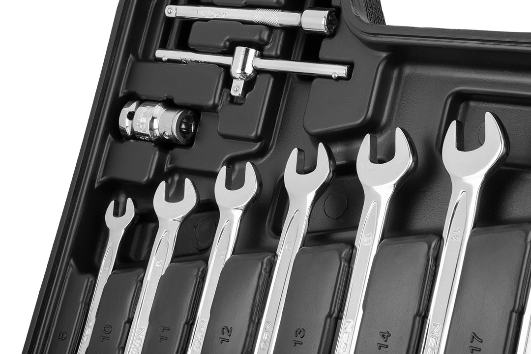 Sada nástrčných kľúčov 1/2", 1/4", 82 kusov, CrV od NEO TOOLS nájdeš na naravis.sk