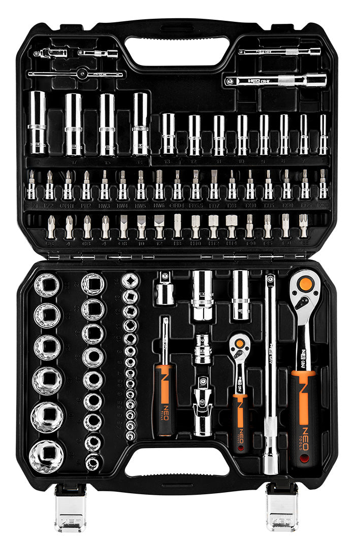 Sada nástrčných kľúčov 1/2", 1/4", 86 kusov, CrV od NEO TOOLS nájdeš na naravis.sk