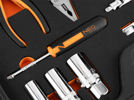 Sada nástrčných kľúčov 1/2", 1/4", 95 kusov, CrV, EVA pena od NEO TOOLS nájdeš na naravis.sk