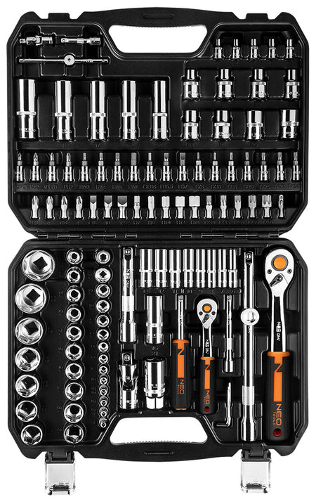 Sada nástrčných kľúčov 1/2", 1/4", 110 kusov, CrV od NEO TOOLS nájdeš na naravis.sk