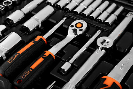 Sada nástrčných kľúčov 1/2", 1/4", 110 kusov, CrV od NEO TOOLS nájdeš na naravis.sk