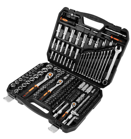 Sada nástrčných kľúčov 1/2", 3/8", 1/4", 219 kusov, CrV od NEO TOOLS nájdeš na naravis.sk