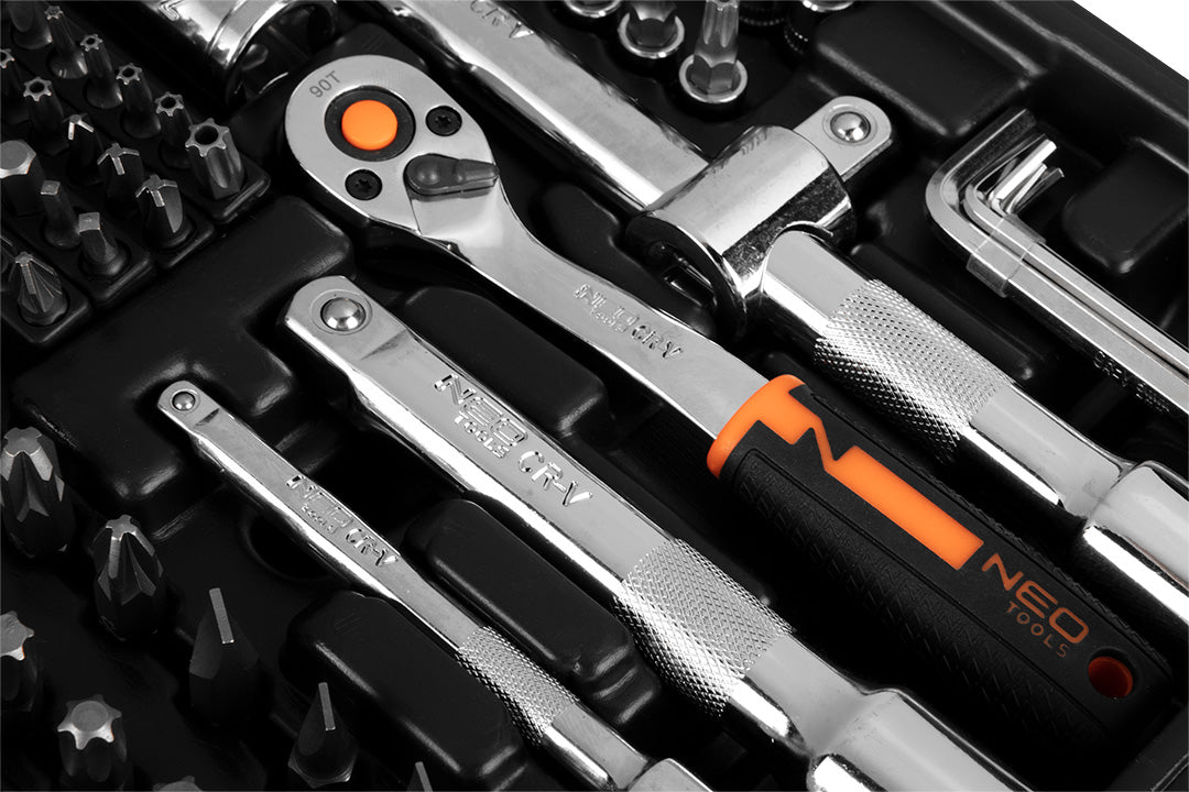 Sada nástrčných kľúčov 1/2", 3/8", 1/4", 219 kusov, CrV od NEO TOOLS nájdeš na naravis.sk