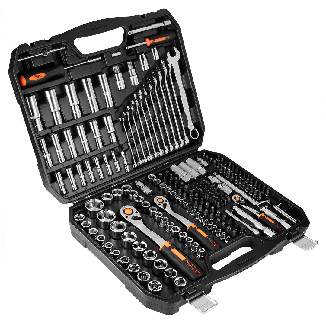 Sada nástrčných kľúčov 1/2", 3/8", 1/4", 219 kusov, CrV od NEO TOOLS nájdeš na naravis.sk