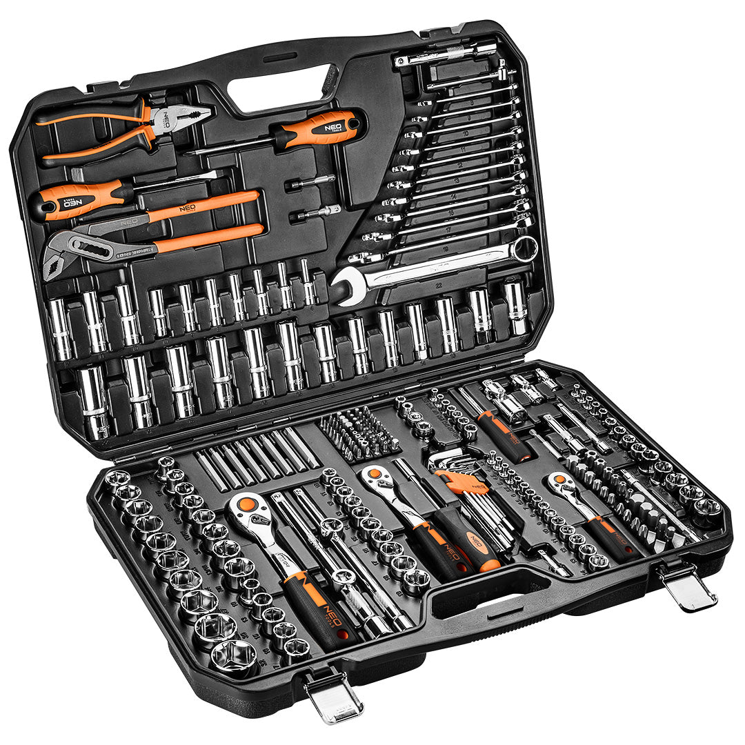 Sada nástrčných kľúčov 1/2", 3/8", 1/4", 233 kusov, CrV od NEO TOOLS nájdeš na naravis.sk