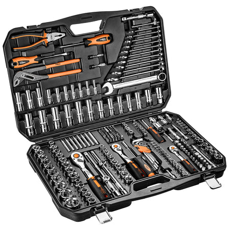 Sada nástrčných kľúčov 1/2", 3/8", 1/4", 233 kusov, CrV od NEO TOOLS nájdeš na naravis.sk