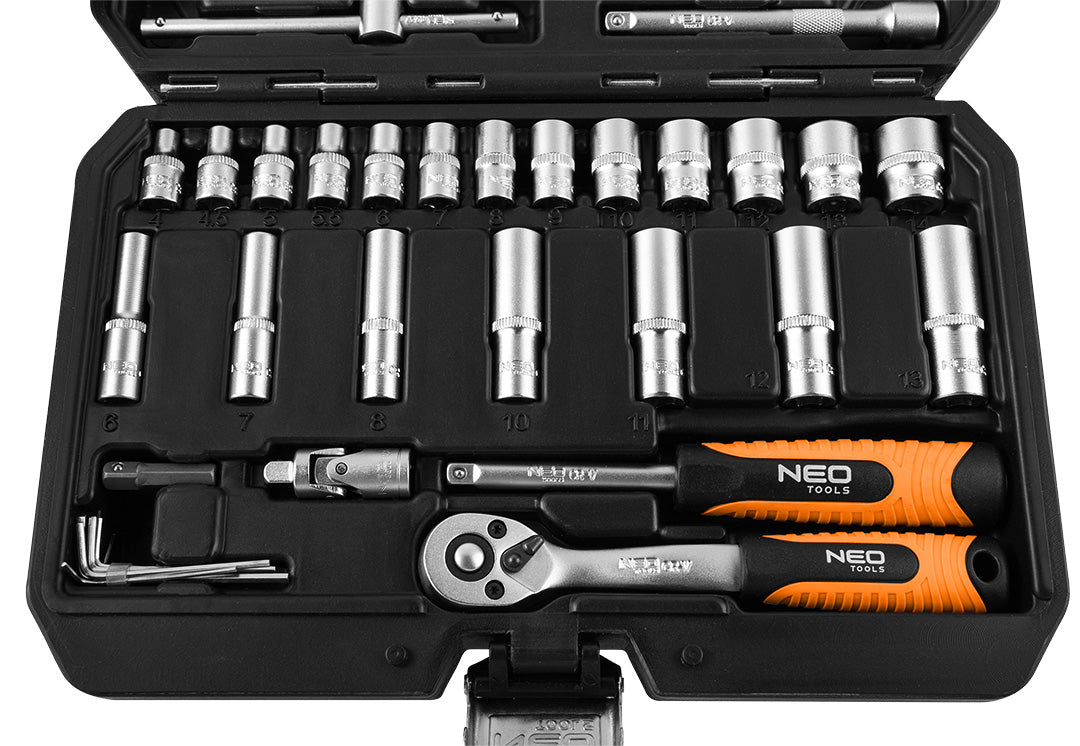 Sada nástrčných kľúčov 1/4", 55 kusov, satén od NEO TOOLS nájdeš na naravis.sk