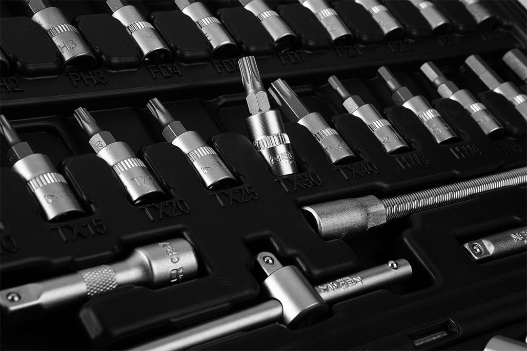 Sada nástrčných kľúčov 1/4", 55 kusov, satén od NEO TOOLS nájdeš na naravis.sk