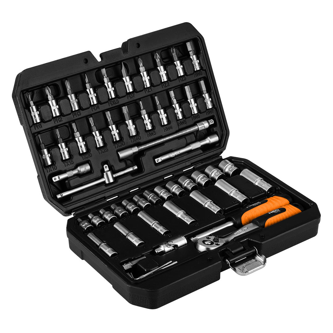 Sada nástrčných kľúčov 1/4", 55 kusov, satén od NEO TOOLS nájdeš na naravis.sk