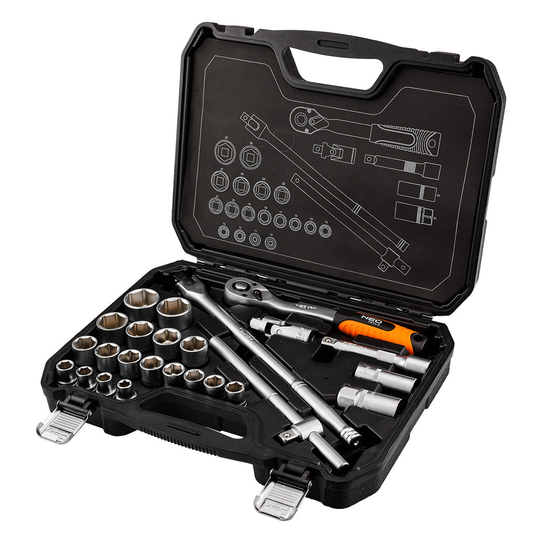 Sada nástrčných kľúčov 1/2", 25 kusov, satén od NEO TOOLS nájdeš na naravis.sk