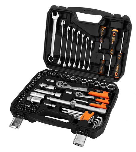 Sada nástrčných kľúčov 1/2", 1/4", 100 kusov, satén od NEO TOOLS nájdeš na naravis.sk