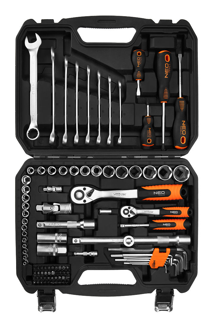 Sada nástrčných kľúčov 1/2", 1/4", 100 kusov, satén od NEO TOOLS nájdeš na naravis.sk