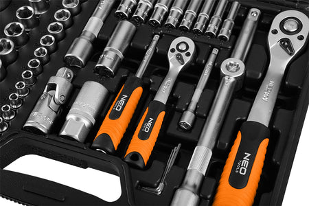 Sada nástrčných kľúčov 1/2", 1/4", 110 kusov, satén od NEO TOOLS nájdeš na naravis.sk