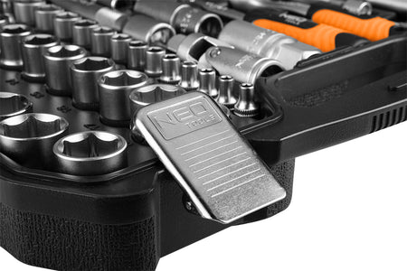 Sada nástrčných kľúčov 1/2", 1/4", 110 kusov, satén od NEO TOOLS nájdeš na naravis.sk