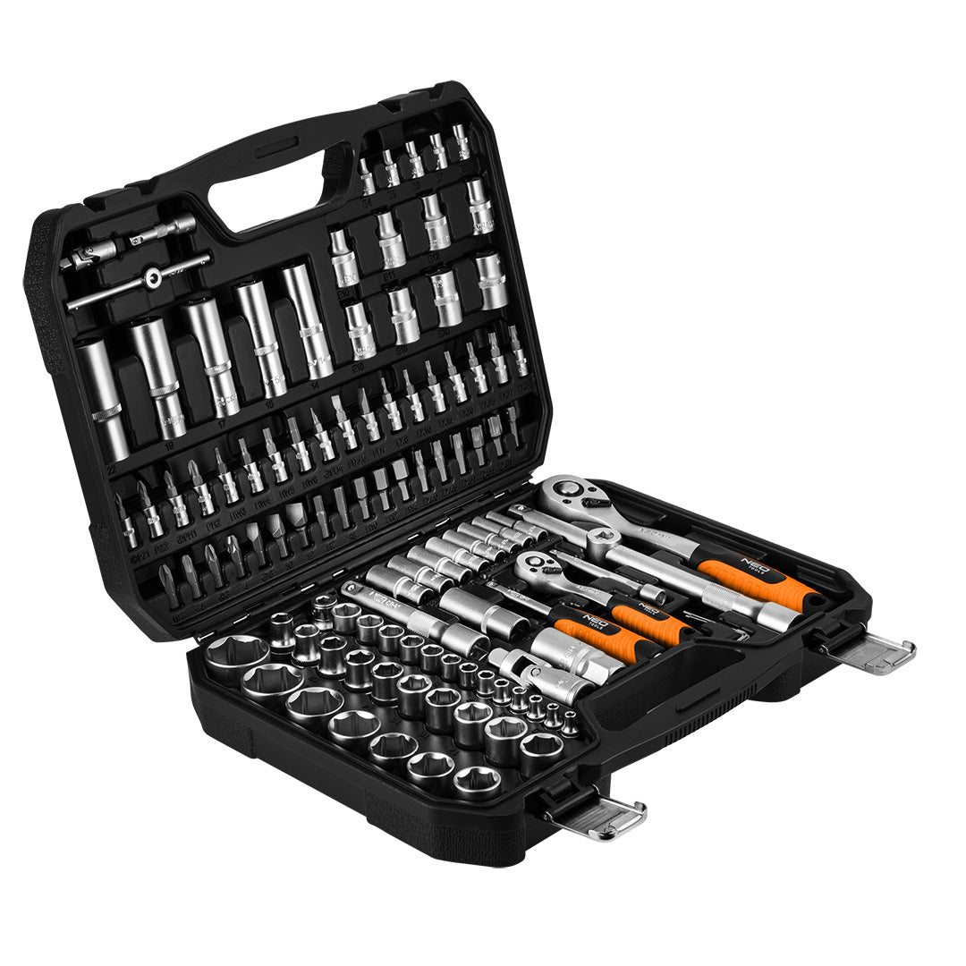 Sada nástrčných kľúčov 1/2", 1/4", 110 kusov, satén od NEO TOOLS nájdeš na naravis.sk