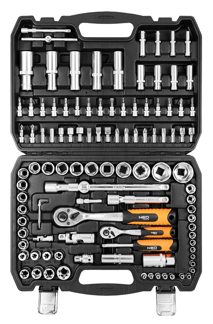 Sada nástrčných kľúčov 1/2", 1/4", 108 kusov, satén od NEO TOOLS nájdeš na naravis.sk