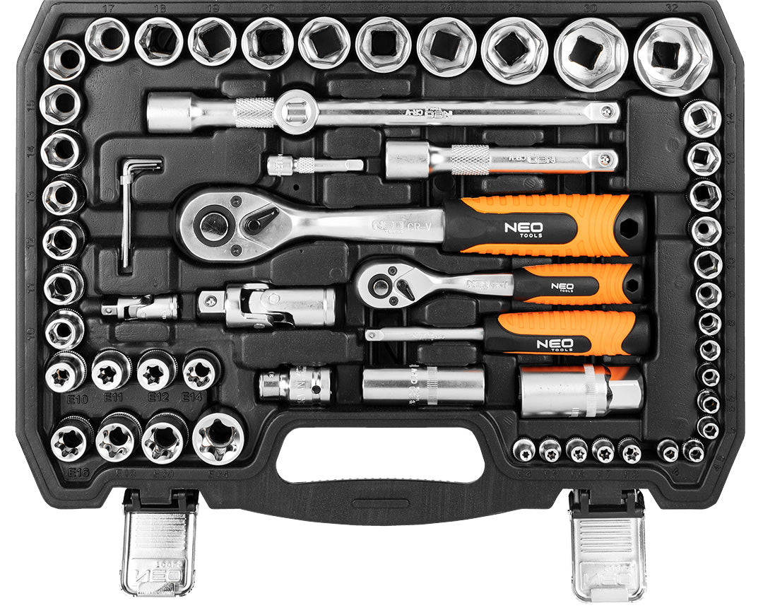 Sada nástrčných kľúčov 1/2", 1/4", 108 kusov, satén od NEO TOOLS nájdeš na naravis.sk