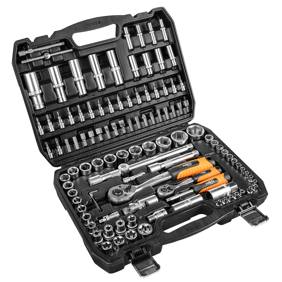 Sada nástrčných kľúčov 1/2", 1/4", 108 kusov, satén od NEO TOOLS nájdeš na naravis.sk