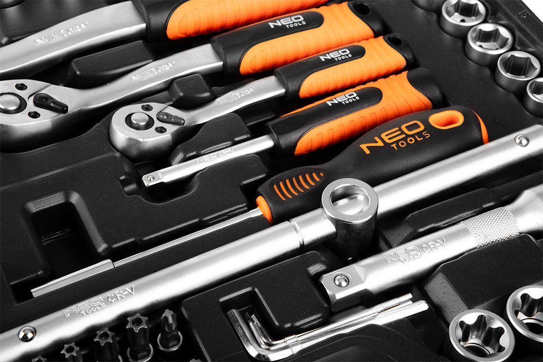 Sada nástrčných kľúčov 1/2", 3/8", 1/4", 216 kusov. , saténová od NEO TOOLS nájdeš na naravis.sk