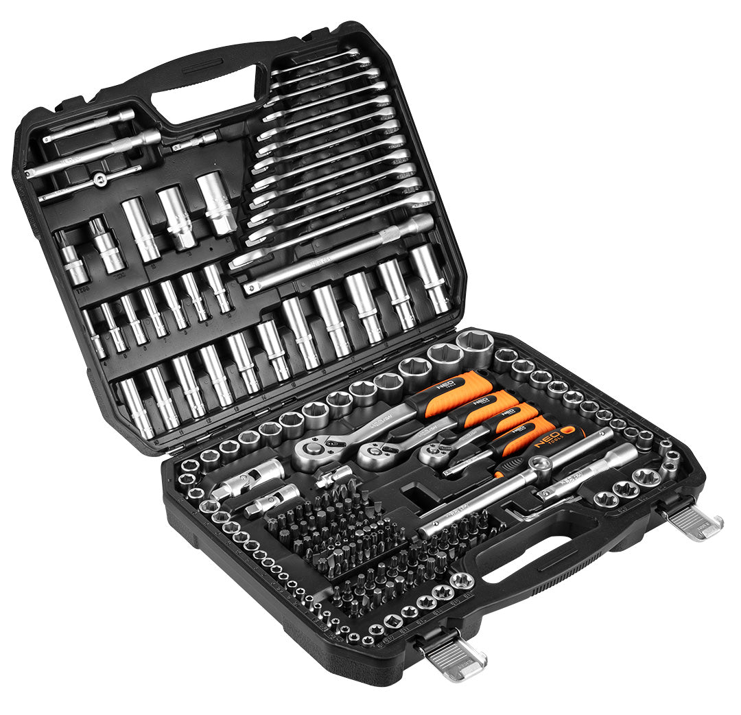 Sada nástrčných kľúčov 1/2", 3/8", 1/4", 216 kusov. , saténová od NEO TOOLS nájdeš na naravis.sk