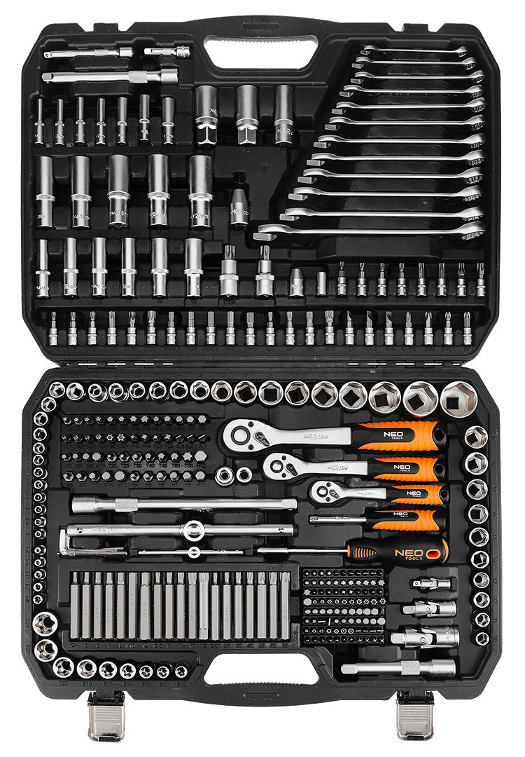 Sada nástrčných kľúčov 1/2", 3/8", 1/4", 300 ks. , saténová farba od NEO TOOLS nájdeš na naravis.sk