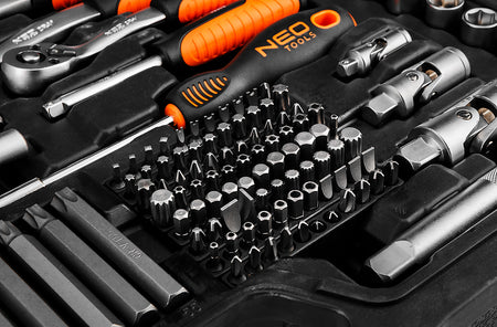 Sada nástrčných kľúčov 1/2", 3/8", 1/4", 300 ks. , saténová farba od NEO TOOLS nájdeš na naravis.sk