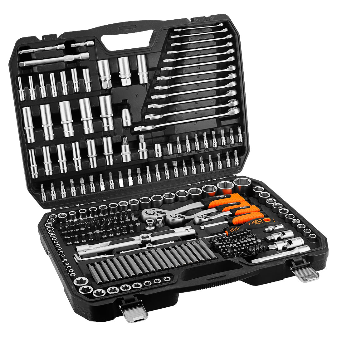 Sada nástrčných kľúčov 1/2", 3/8", 1/4", 300 ks. , saténová farba od NEO TOOLS nájdeš na naravis.sk