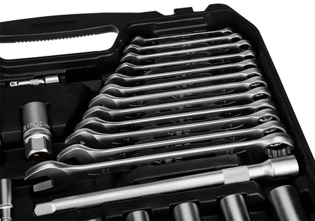 Sada nástrčných kľúčov 1/2", 3/8", 1/4", 220 ks. , saténová od NEO TOOLS nájdeš na naravis.sk