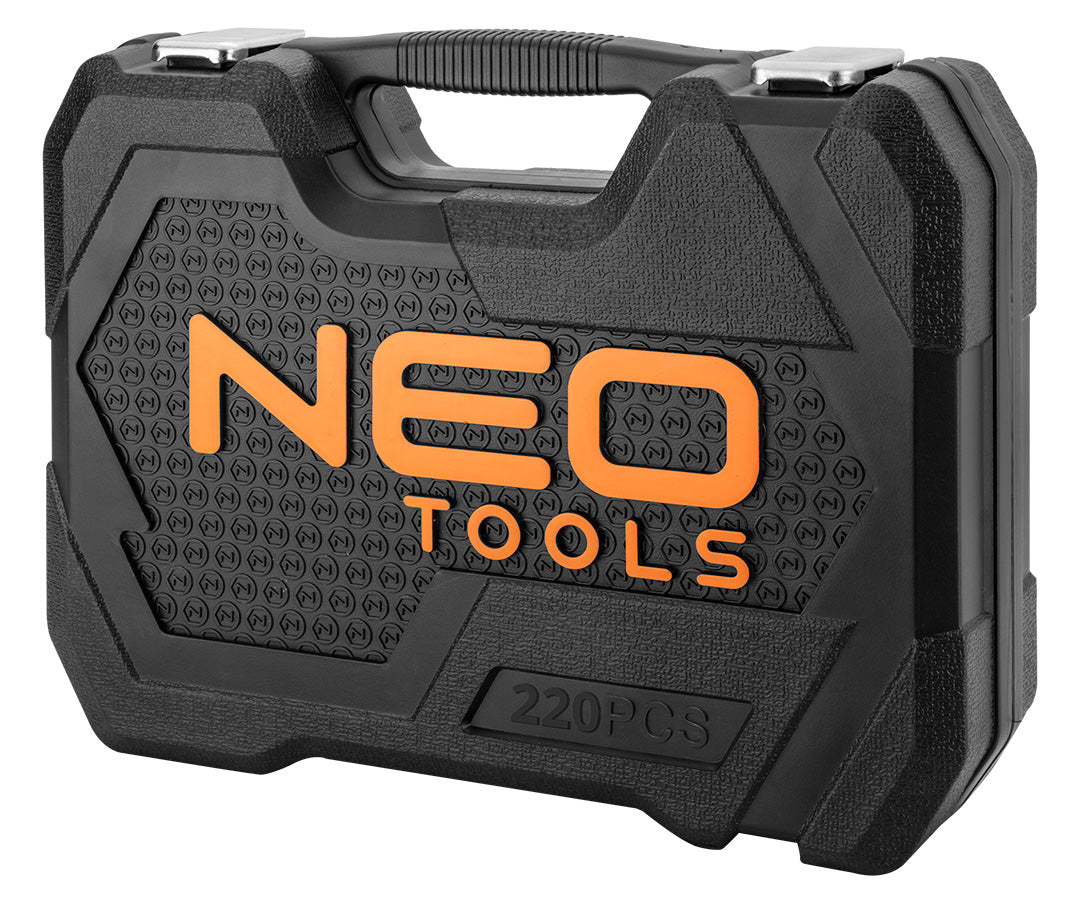 Sada nástrčných kľúčov 1/2", 3/8", 1/4", 220 ks. , saténová od NEO TOOLS nájdeš na naravis.sk