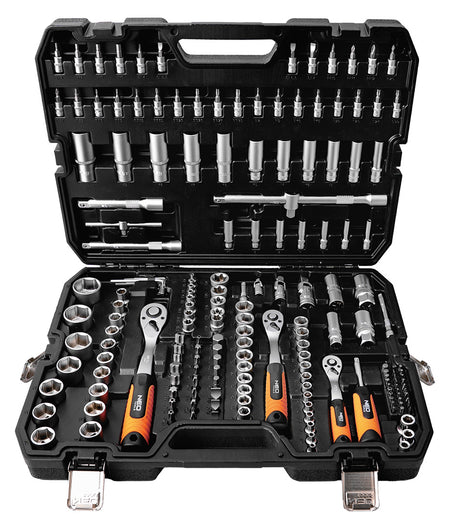 Nástrčné kľúče 1/2", 3/8", 1/4", sada 183 kusov saténové od NEO TOOLS nájdeš na naravis.sk
