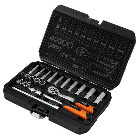 Sada nástrčných kľúčov 1/4", 23 kusov, satén od NEO TOOLS nájdeš na naravis.sk
