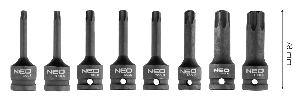 Sada 8 nástrčných hlavíc TORX od NEO TOOLS nájdeš na naravis.sk